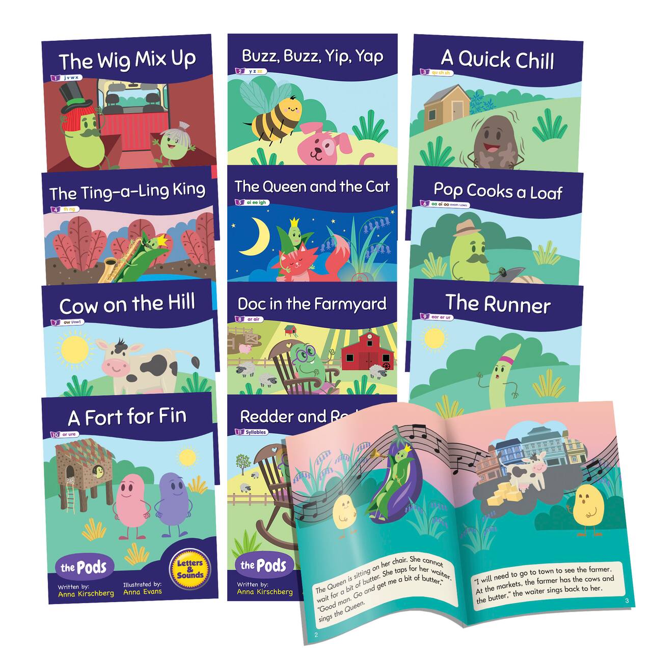 Junior Learning® Decodable Readers The Pods Phase 3 Phonics Set